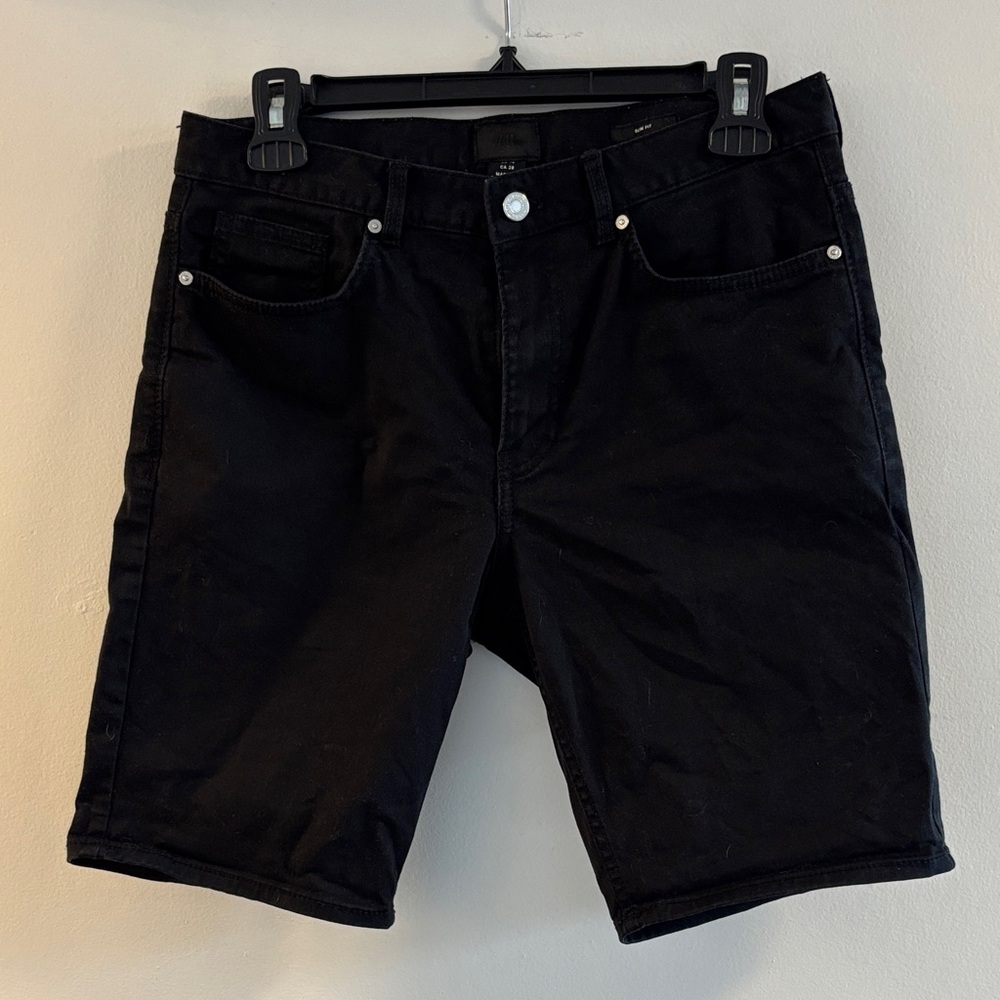 H&M Black Jean Shorts for Men